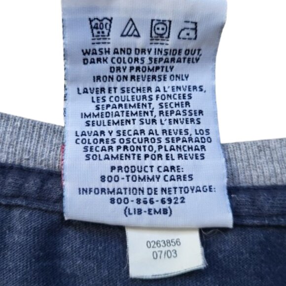 Vintage  Tommy Hilfiger Tommy Jeans Long Sleeve Shirt Navy Men’s Large - Picture 5 of 13